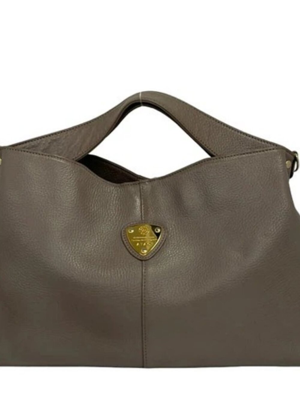 ATAO Gray Leather Tote Bag